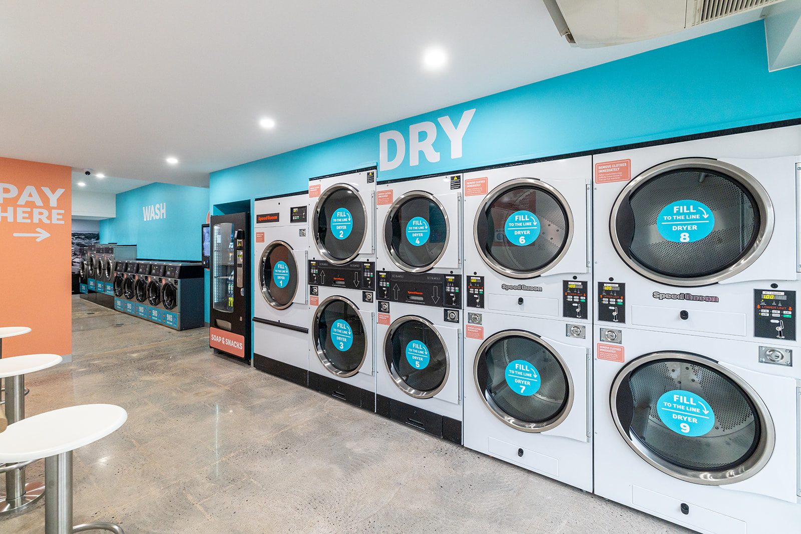 The Wash House Laundromat storefront at 97 Mitchell Street Darwin City - Open 24 hours with modern washers, dryers, free WiFi and contactless payments